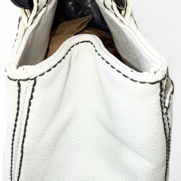 Rare Vintage CHANEL Black and White CC Logo Chain Dual Top Handle Tote - Picture 8 of 16